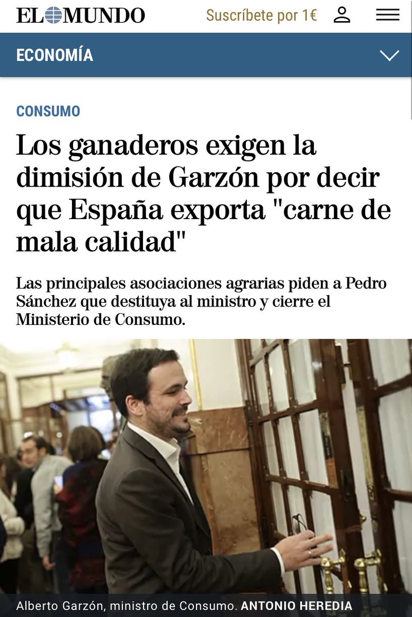 MariaJoseBaza's tweet photo. 👉Los #ganaderosEspañoles exigen la #DimisionDeGarzon ante sus últimas declaraciones afirmando que exportan carnes de mala calidad de animales maltratados” #AsiNoGarzon #dimisión 💪💪“Todo nuestro apoyo a los #Ganaderos que tan mal lo están pasando” https://t.co/RqJVJ4ZV2U
