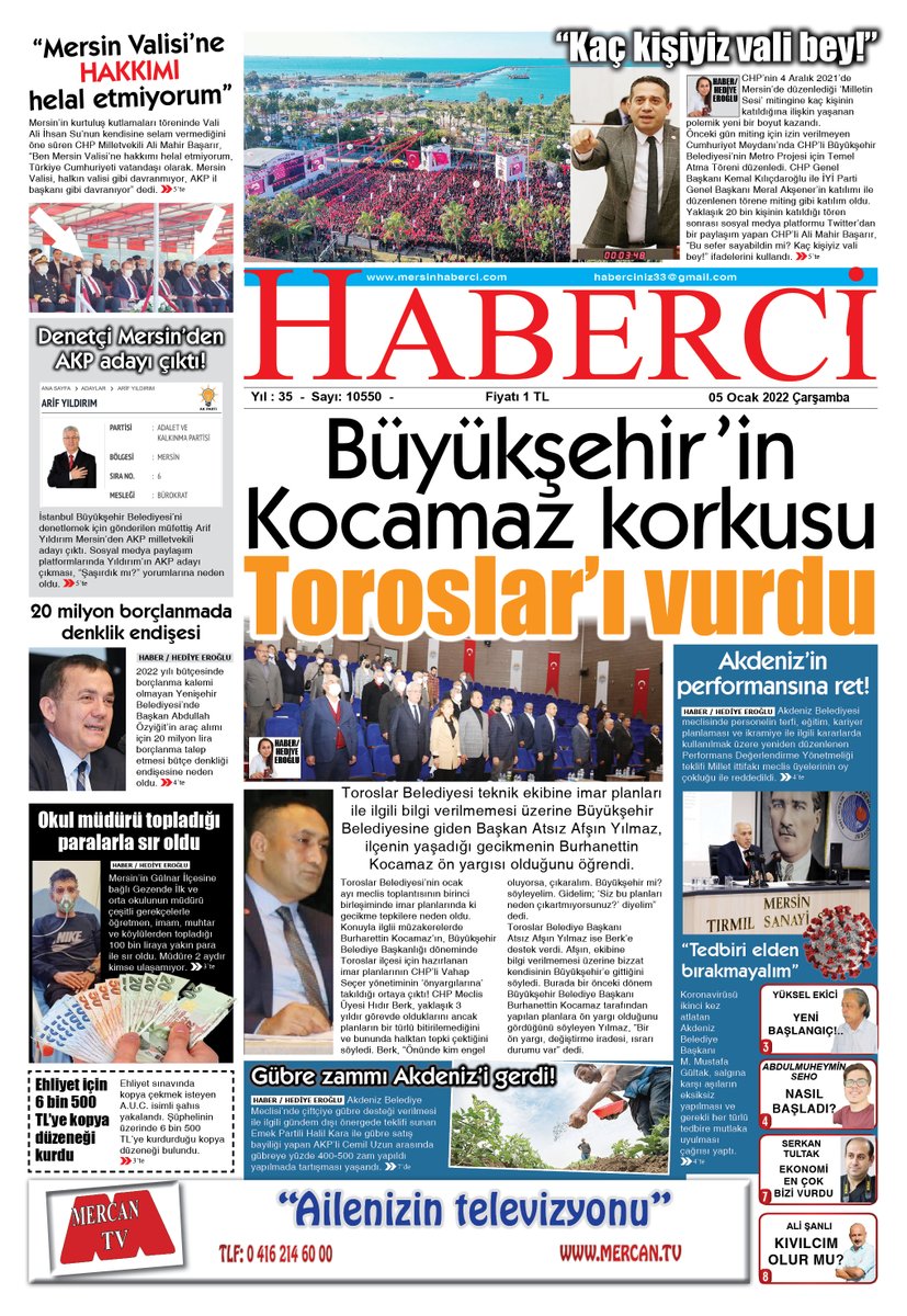 mersinhabercig's tweet photo. YEREL GAZETE OKU ŞEHRİNDEN HABERDAR OL, MERCAN TV İZLE SESİN DUYULSUN.
#Mersin #HaberciGazetesi https://t.co/8NboURM2jn