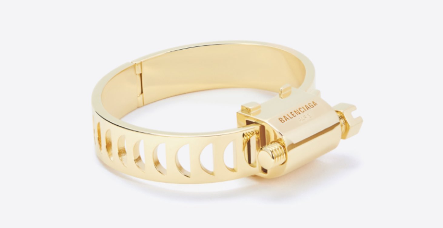 Balenciaga Hose Clamp Gold Best Sale sims.mpob.gov.my