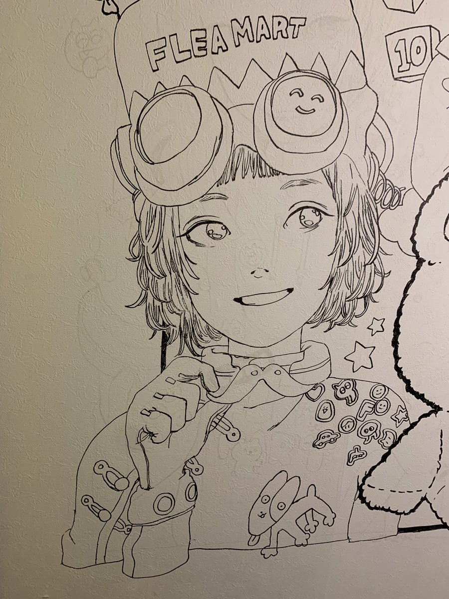 線を描きました!かべ! 
