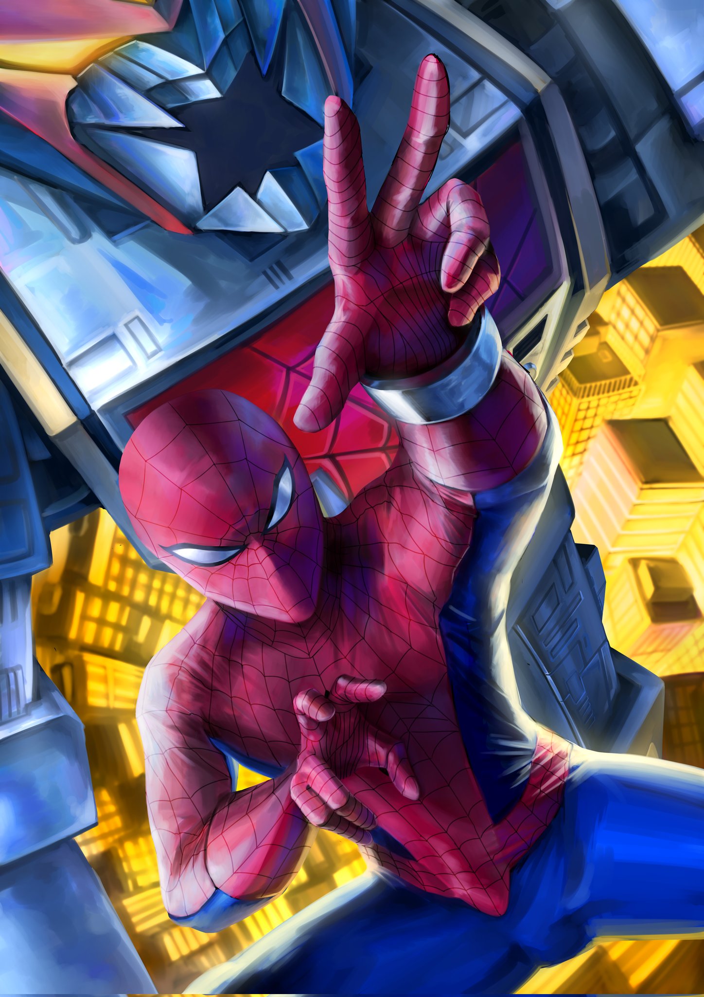 まなしな Rt Dx Tyogosui 無敵の男 東映版スパイダーマンを描きました Spiderman T Co Sbojyotpbi Twitter