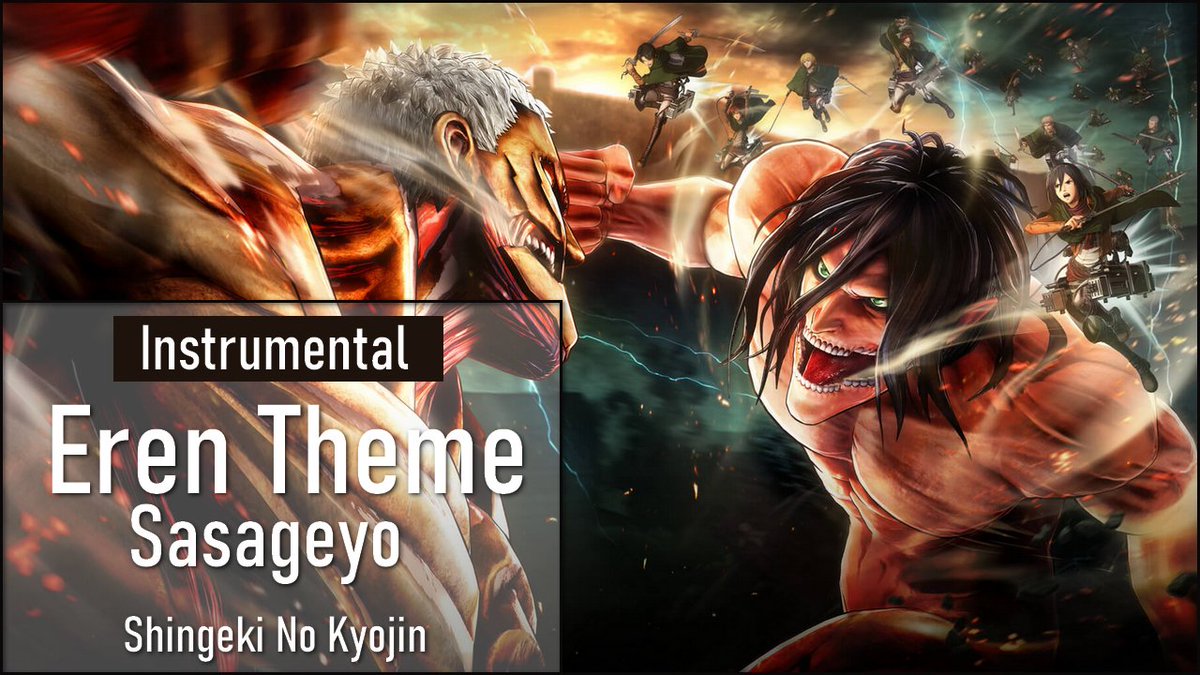 FrOst_ost's tweet photo. The final season of #SNK will begin soon and we give soon a surprise!
♪♪
Our next Theme is from SNK, and it will be #ErenJaeger !

Follow us so you don't miss a thing
🙏🏻👍🏻

#ShingekiNoKyojin #進撃の巨人 
#aot #erenyeager
#ShingekiNoKyojinTheFinalSeason 
#attackontitanseason4 https://t.co/nyL9N6o4lz