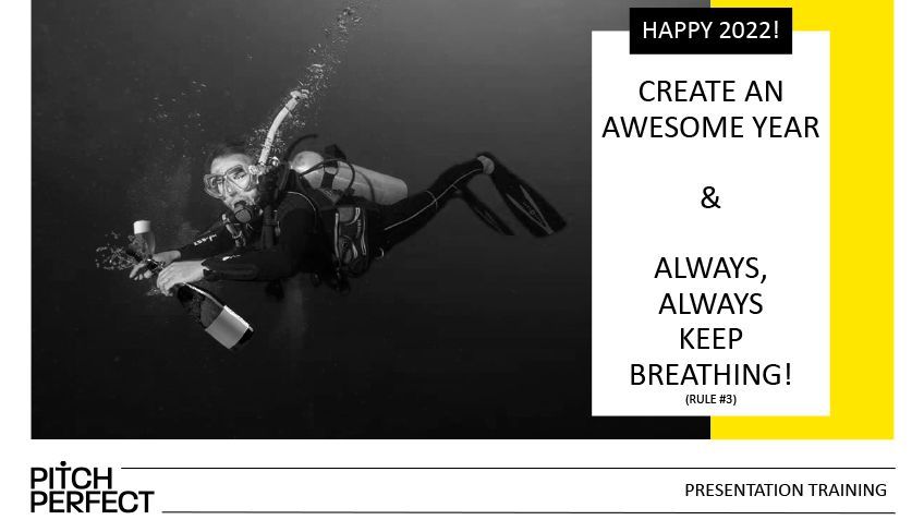 Thanks to all trainees for the amazing experiences last year. It truly was a joy working with you all. Chase your dreams, follow you ambitions. Use our 3 rules for presentating in daily life!

Rule #1: Less is More

Rule #2: Be yourself

Rule#3: Always, always keep breathing!