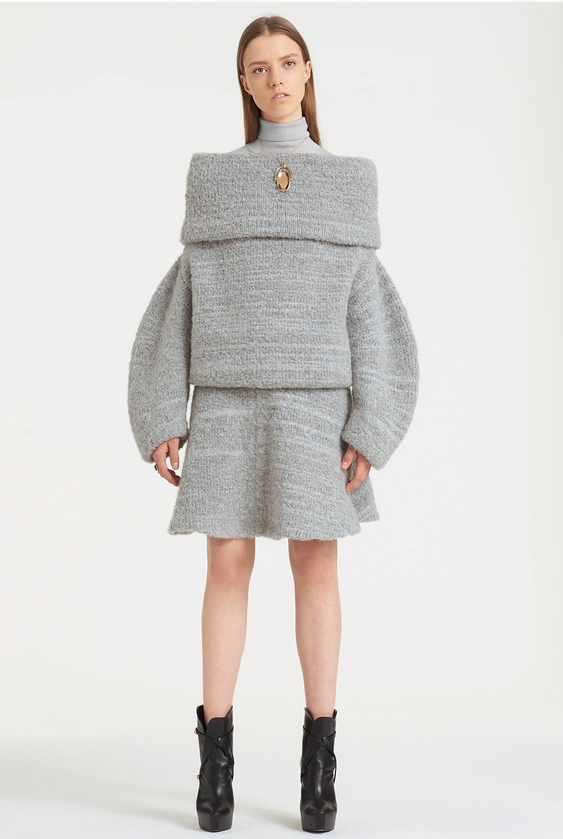 JennyENicholson's tweet photo. Look at this $900 sweater that makes your arms look put on wrong https://t.co/zl35AUygYE