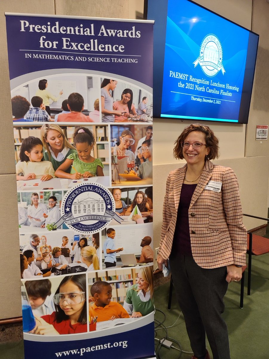 HCPSNC's tweet photo. A #TeacherLeader at @EastHenderson, Maggie McDade is 1 of 6 NC teachers (&amp; only 3 NC math teachers) representing our state as a finalist for the Presidential Awards for Excellence in Science &amp; Teaching! 🎉 

Read more: https://t.co/B4sYP89WrJ

#PAEMST #HCPSfamily @ncpublicschools https://t.co/t2FdiIABRw
