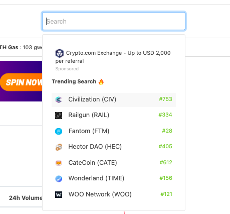 catecoin's tweet photo. #catecoin Trending in @coingecko 🚀🚀🐱🥳 https://t.co/rB3f4qOQWj
