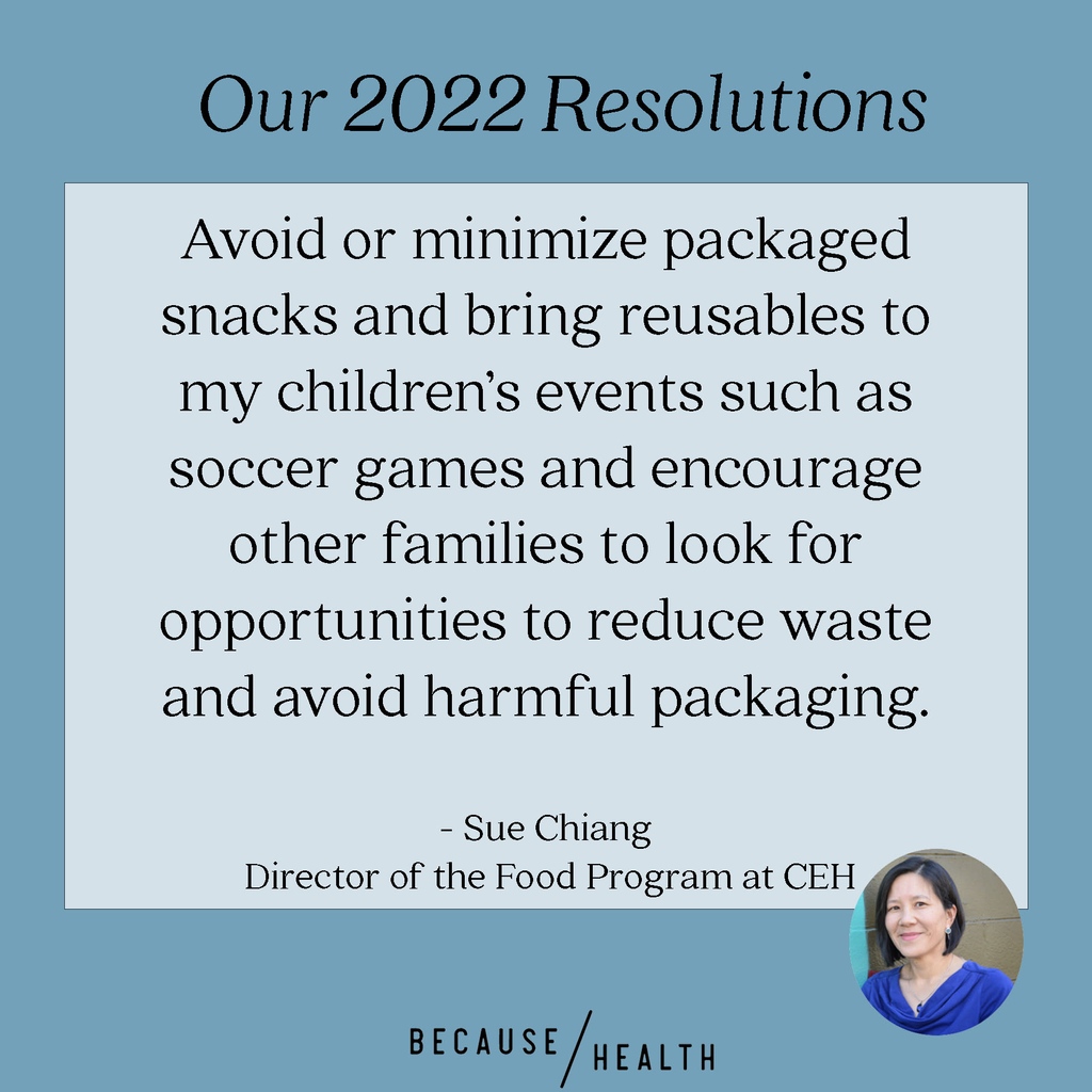Hello 2022! We’re starting off the new year with some non-toxic resolutions from Because Health and @centerforenvironmentalhealth. ⁠