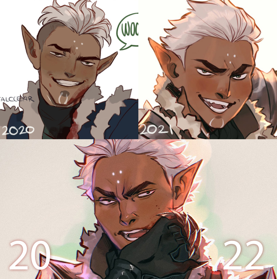 Updated Fenris through the ages! We're closing in on a decade now! 😂 