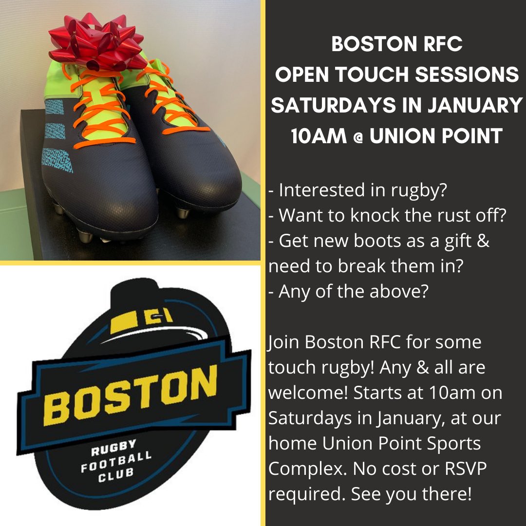 Happy New Year! 🎉 🥂 

After a long holiday hibernation, BRFC is back in action on the pitch! We will be hosting open touch sessions on Saturdays in January down at our home <a href="/UPSportsPlex/">Union Point Sports Complex</a>. Touch starts at 10am &amp; all are welcome to join! No cost or RSVP required.
