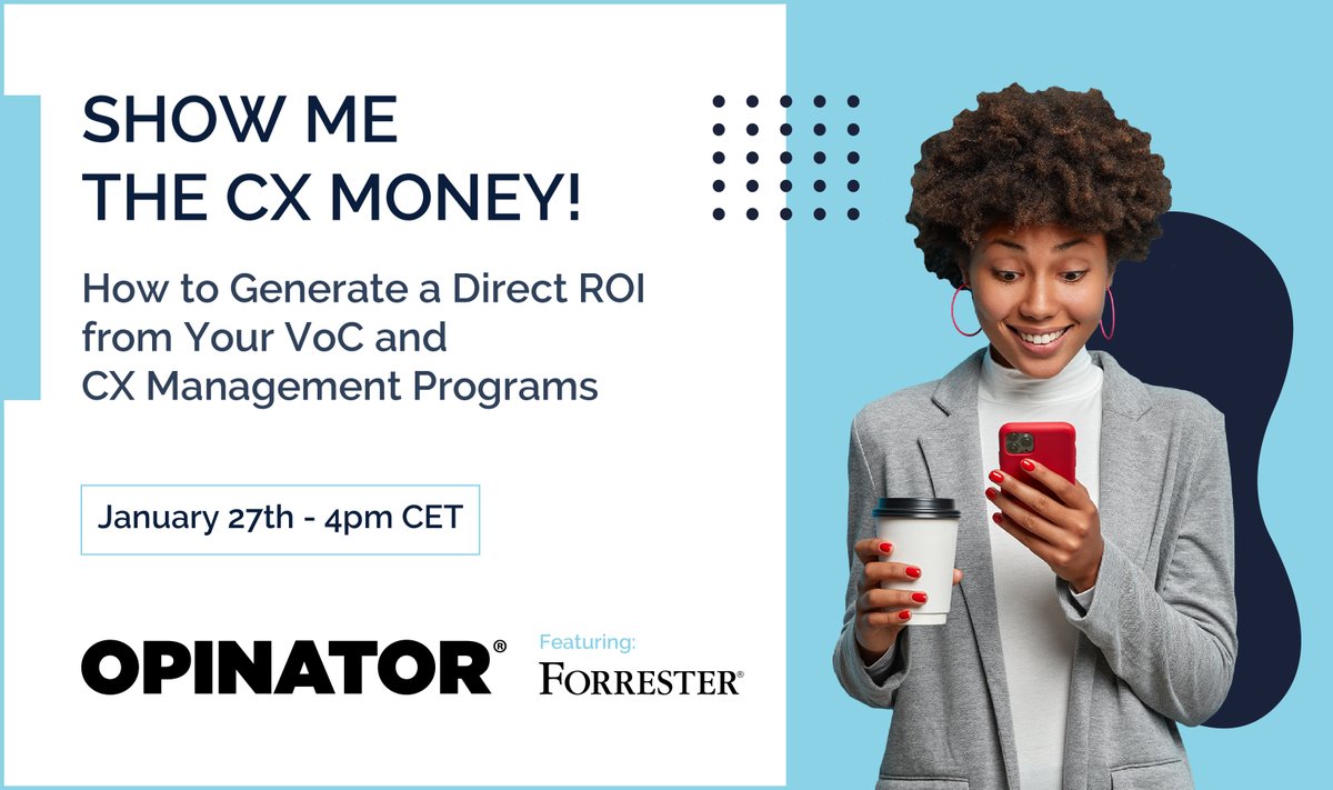 📣New Webinar: Show Me the CX Money!📣

Register here and start driving value from your #CX Management and #VoC programs. 

attendee.gotowebinar.com/register/55366…