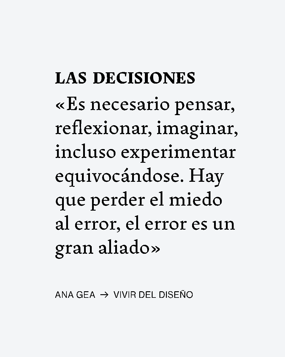 graffica_info's tweet photo. Como dicta aquella frase: «Si tú no decides, los demás, o el propio transcurrir de la vida, lo acabarán haciendo por ti». https://t.co/PGmW2ntz9P

Foto de Juan Martínez Lahiguera.

#VivirDelDiseño #AnaGea #Gràffica #NegocioCreativo #GestiónDelDiseño #Diseño #Editorial https://t.co/pEIQfb8QGw
