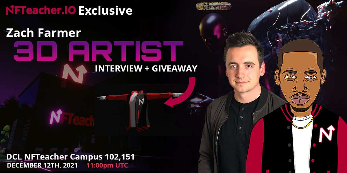 Dr_Clipz's tweet photo. A few interviews I've done in the metaverse at the @nfteacher_io campus with some amazing individuals. Holders can rewatch these on our dApp @ZacFarmer @StickVtuber @alanthenftguy https://t.co/fs9tOjCNBq
