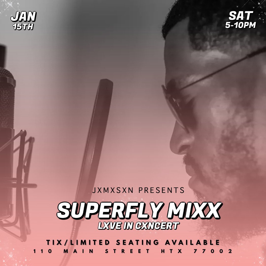 SuperFlyMixx's tweet image. We waited along time for this.
Let’s show up &amp;amp; show out! 

Meet me at 5pm the @JXMXSXN 2-Story Loft in #DowntownHTX x 2 for 1 Tickets/Sections on the link in my bio

#FlyBehavior #JXMXSXN #Concert 

jxmxsxn15th.eventbrite.com/?aff=SuperFlyM…