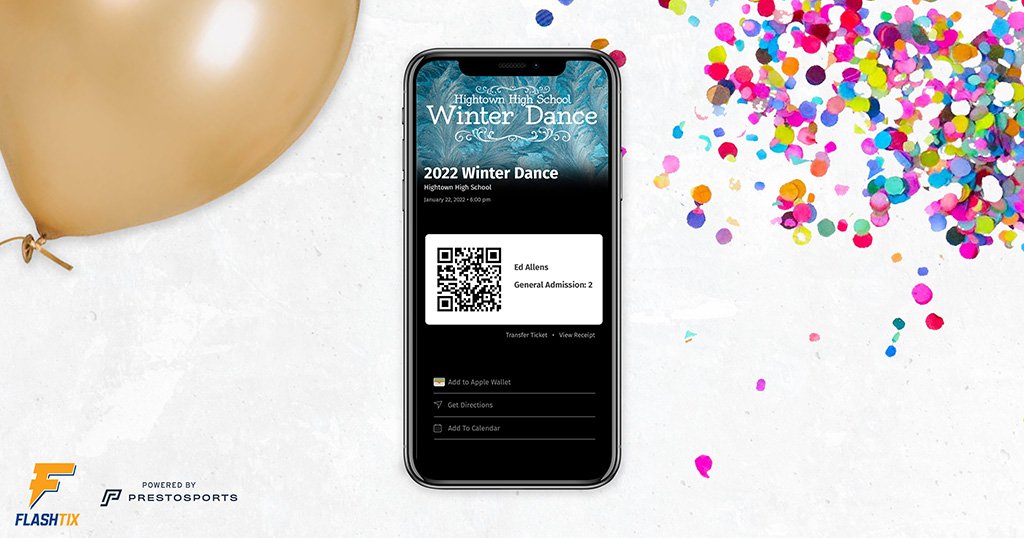Utilize digital ticketing with FlashTix for all your events. From athletics to theater and school dances, we can make the purchasing experience a breeze for you and your students. 

Find out more at flashtix.cc.
