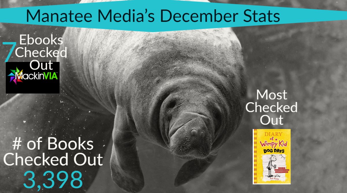 ManateeESMedia's tweet image. December Stats #Lovemylibrarypbcsd