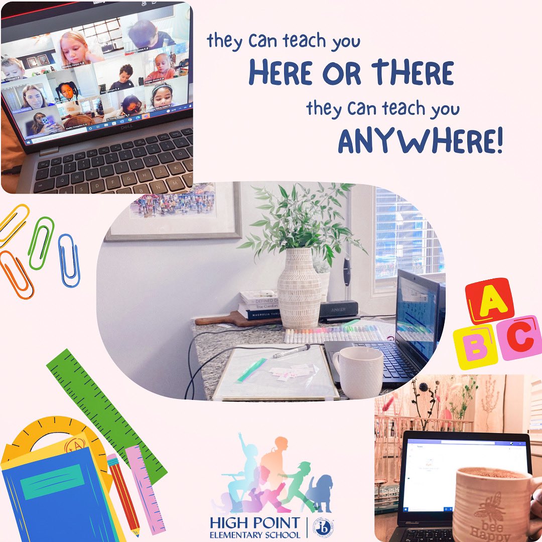 HighPointFCS's tweet photo. High Point teachers & students can do virtually anything! π©βπ»π§βπ»
share & tag us in your #HighPointAtHome set up!
@HPointPrincipal #ignitingeveryflame https://t.co/0GKQCQmCLV
