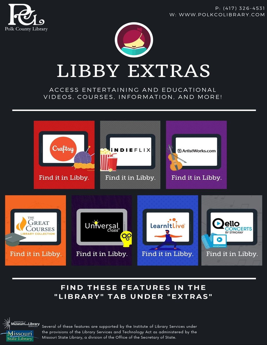 PolkCoLibrary's tweet photo. The Libby app has new features! Download Libby and use your library card to get access to tons of entertaining and educational content. https://t.co/Wkrcbah203 https://t.co/Ebb6jK7Eas