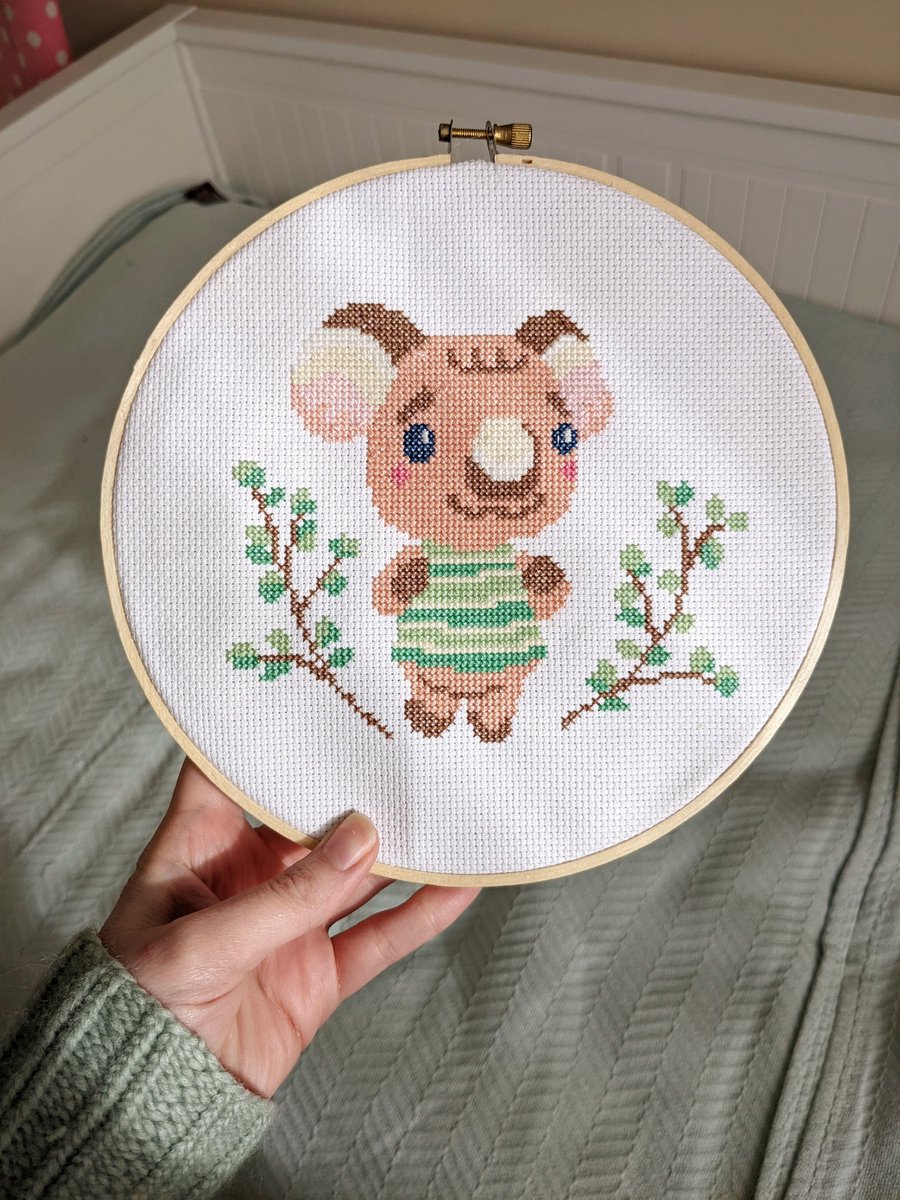 deirdremaevec's tweet photo. Cross stitch of my comfort villager Melba ☺️💕

#AnimalCrossingNewHorizions #ACNHMelba #ACNH #crossstitch https://t.co/oMny5ZUwJB