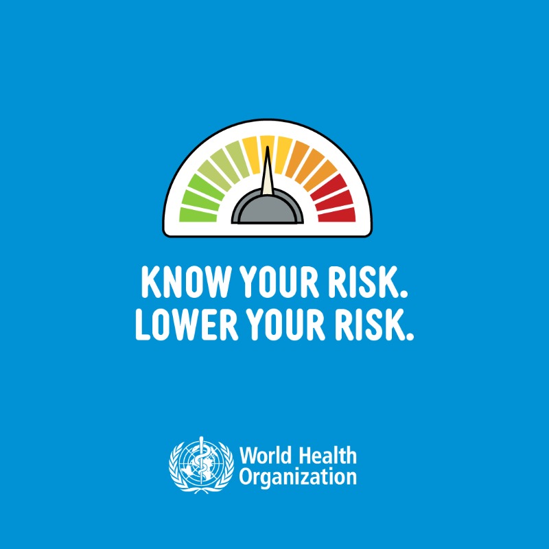 WHO's tweet photo. Learn how you can stay safe from #COVID19 when going grocery shopping 🛒 🍉🍏🥦🌽 

✅ Know your risk. Lower your risk.