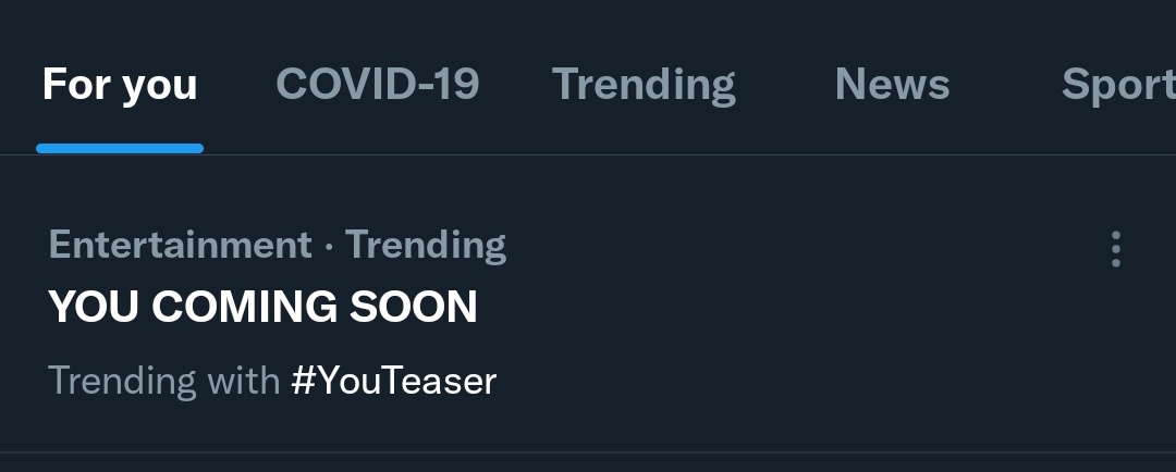 PayelSaha01's tweet photo. Still trending 🤩
YOU COMING SOON
#YouTeaser https://t.co/9tZYDnJCqp