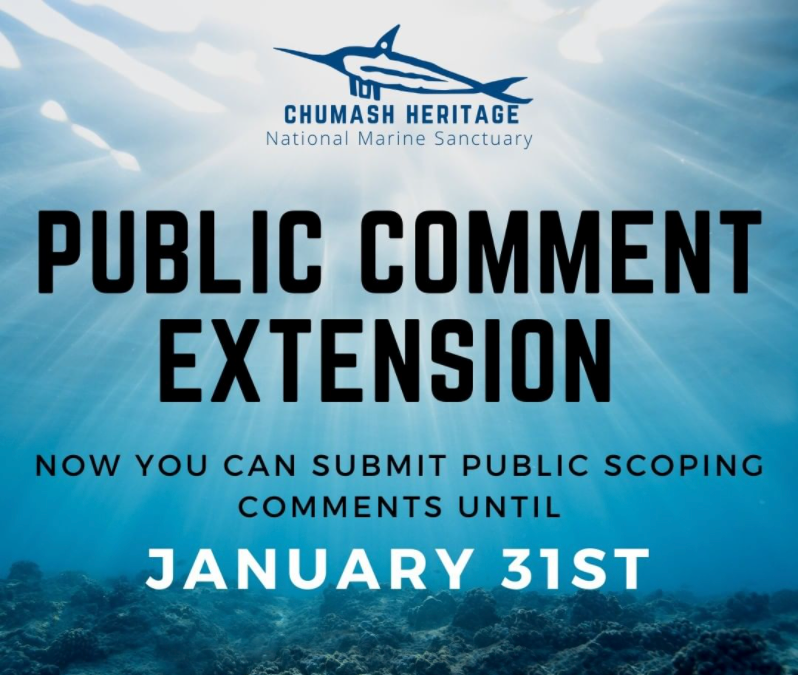 SaveOurShores's tweet photo. Please submit a Public Scoping comment to NOAA @sanctuaries in support of the Chumash Heritage National Marine Sanctuary by January 31st. Submit comments and sign up for the LAST Virtual Public Scoping Meeting on January 6th: https://t.co/ES27fitx4w 

#designate #CHNMS https://t.co/EErJIJ7MDv