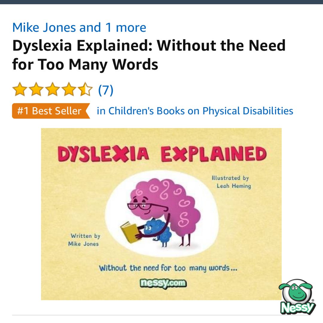 NessyLearning's tweet photo. Dyslexia Explained by Mike Jones is back on Amazon!

The No.1 Amazon best seller, Dyslexia Explained helps parents explain dyslexia to their children. 

Get your copy today!  
https://t.co/qGbNpwZwvE https://t.co/XMc5NoO8kE