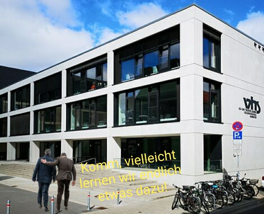 Natabeckie's tweet photo. Es ist nie zu spät! 😁
#vhs
#vhshannover
#lebenlangeslernen https://t.co/RqJGjCbubW