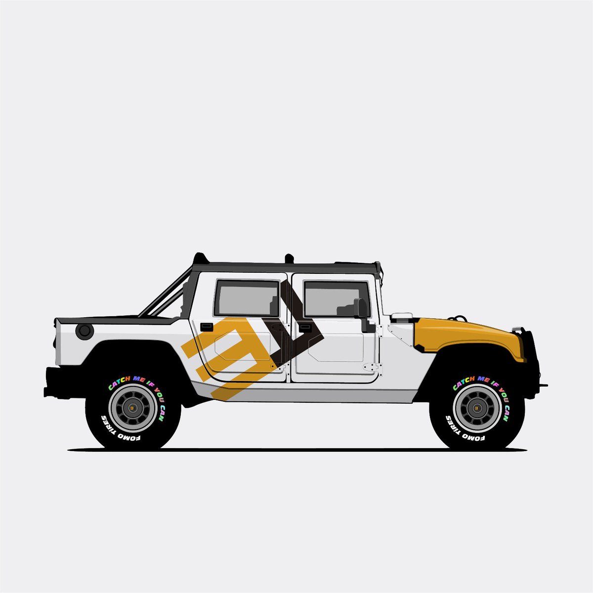 bit_wheels's tweet photo. CATCH ME IF YOU CAN. #bitwheels #nftart #carsncrypto #gm #fomo #SUV https://t.co/KWmaBenXYA