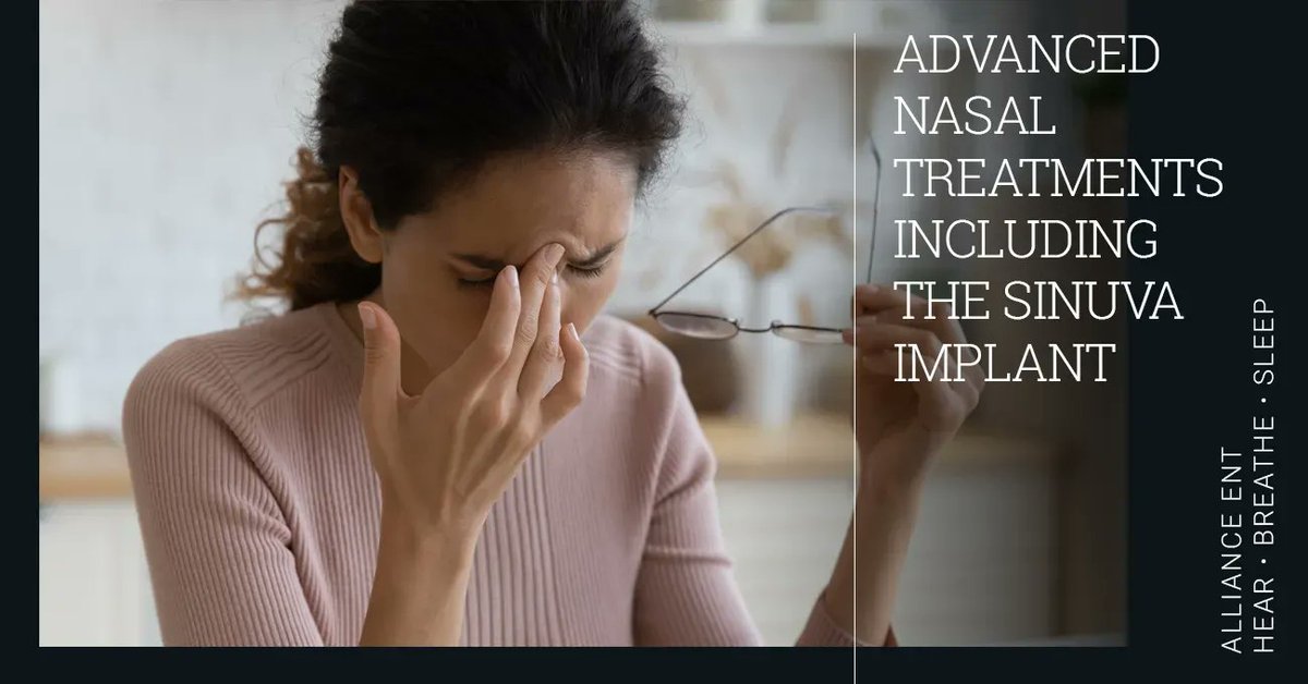 allianceent_wi's tweet photo. Alliance ENT is proud to offer the advanced nasal treatment SINUVA. Here’s a brief rundown of the revolutionary implant:
👃 Opens the sinus cavity to treat nasal polyps
🧯 Releases anti-inflammatory medicine
⏱ Stays in place for up to 90 days
#AllianceENT #Nose #SINUVA https://t.co/guUoCT81tJ