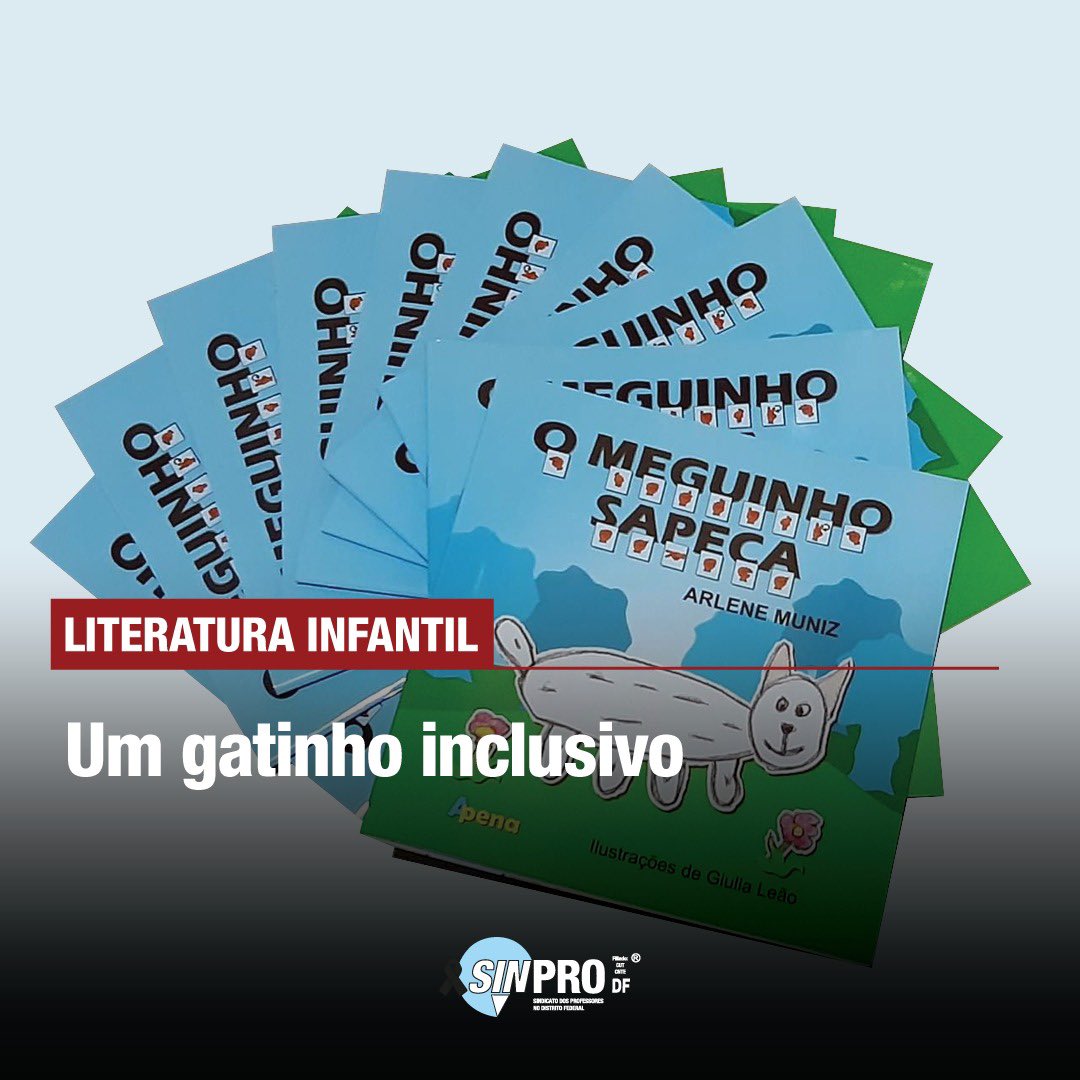 sinprodf's tweet photo. Um gatinho cujo dono tem um amigo com quem conversa em libras. Em O Meguinho Sapeca, Arlene Muniz trabalha a inclusão e interação de surdos e ouvintes. Tem mais sobre esse livro fofo no site do Sinpro: https://t.co/bk12NipV2p
#Sinpro #literaturaInfantil #EducaçãoInclusiva #Libras https://t.co/xbhHnSXBJ4