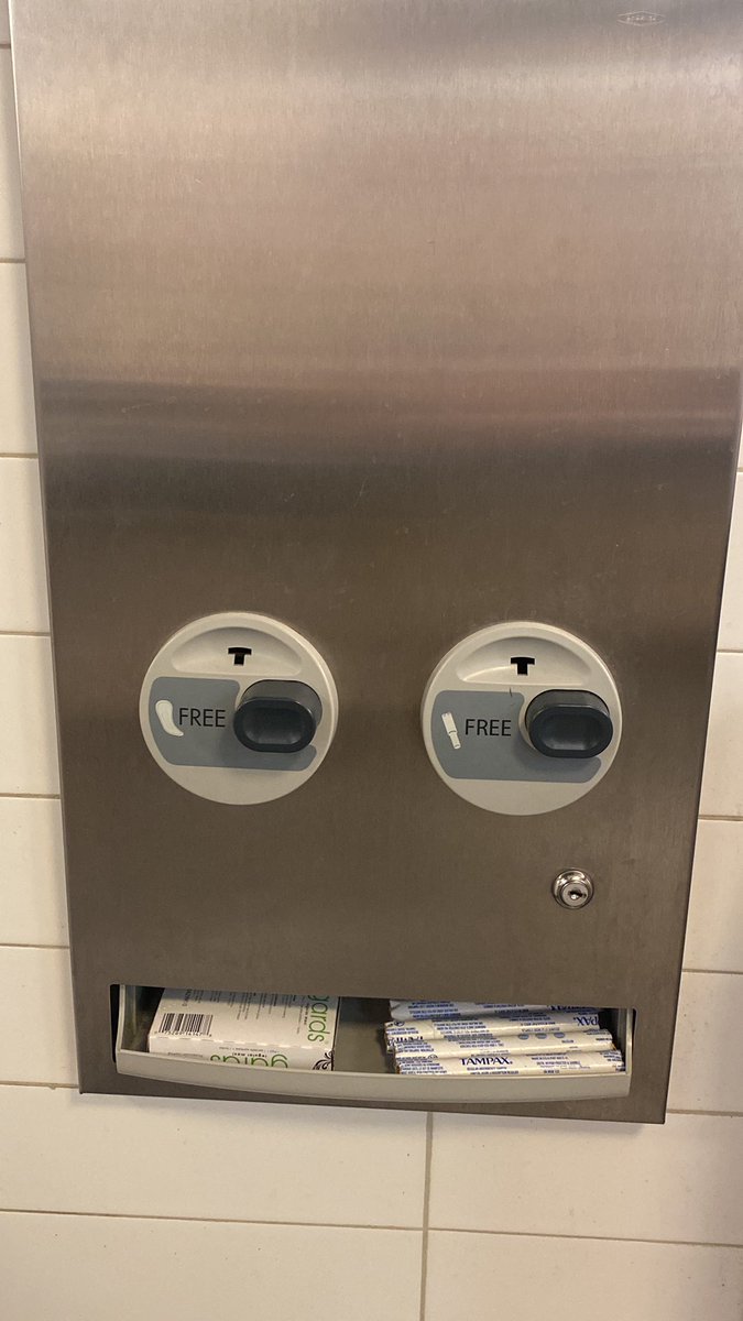 Take notes from Disney. Free pads and tampons in every bathroom