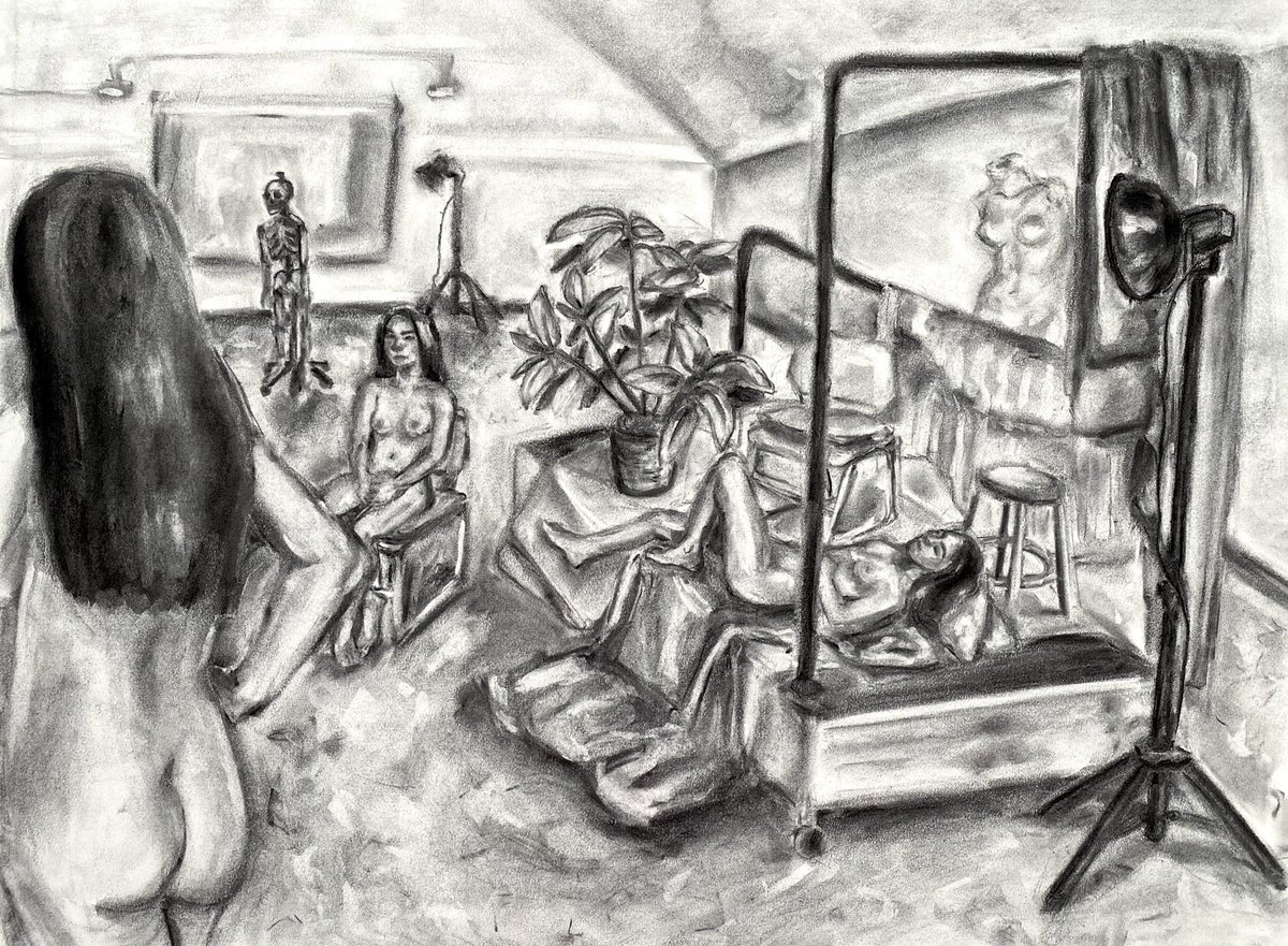 GHAMdesigns's tweet photo. Figures in Space #perspective #charcoal #artstudent https://t.co/Ig1QHLBlwT