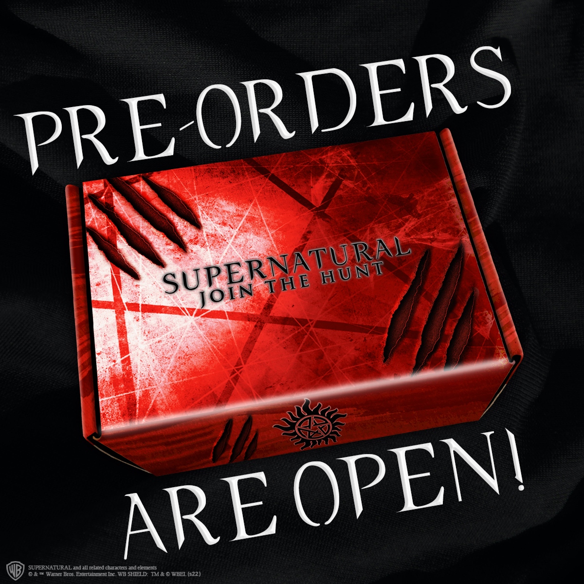 SupernaturalBox's tweet photo. Want to raise a little hell? Pre-orders for the Spring Supernatural Box are available! This quarter's theme: Crowley's Crossroad Deals. Sign up here: https://t.co/bHM9AA5L1B https://t.co/GC5o6NLZo4