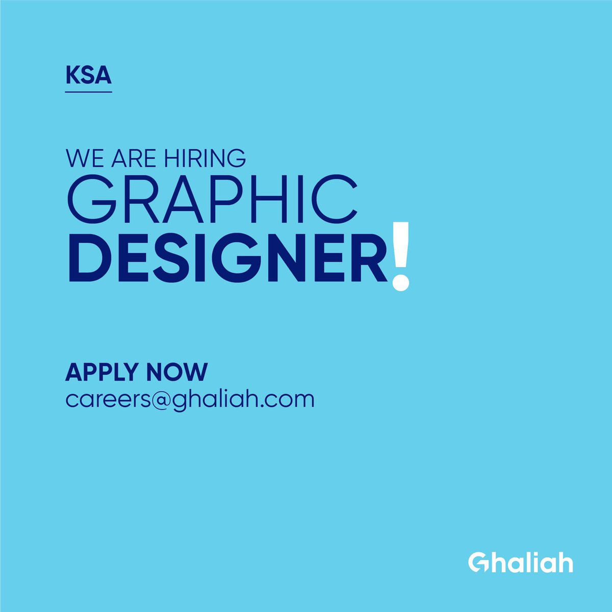 GhaliahTech's tweet photo. Be part of Ghaliah KSA Team

Apply now
careers@ghaliah.com

#ksa
#hiring
#ghaliah https://t.co/4WqZ8E41dX