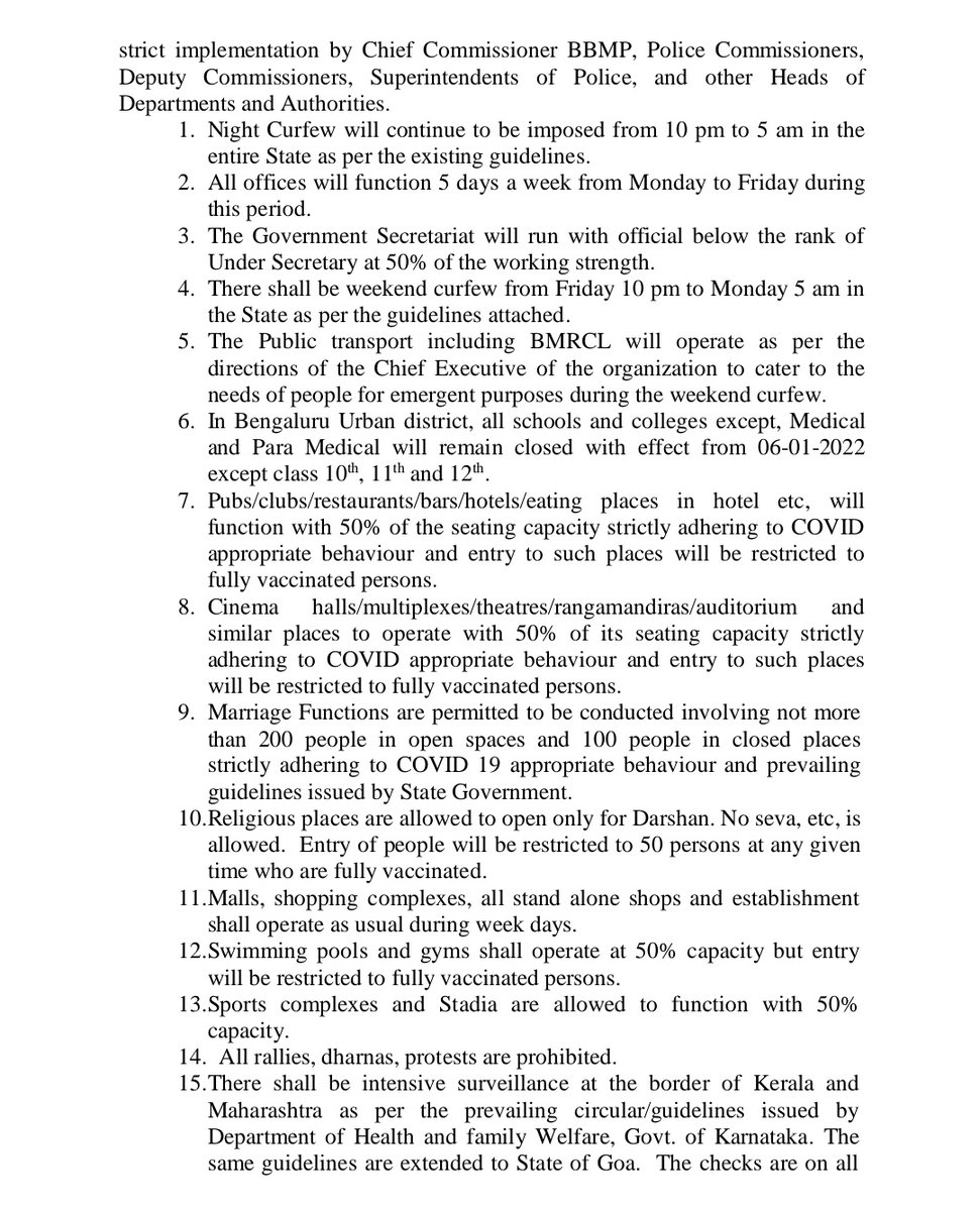 sathi249's tweet image. New guidelines for Omicron varient..

Stay safe. Wear mask..
#nightcurfew #OmicronVarient #karnatakalockdown