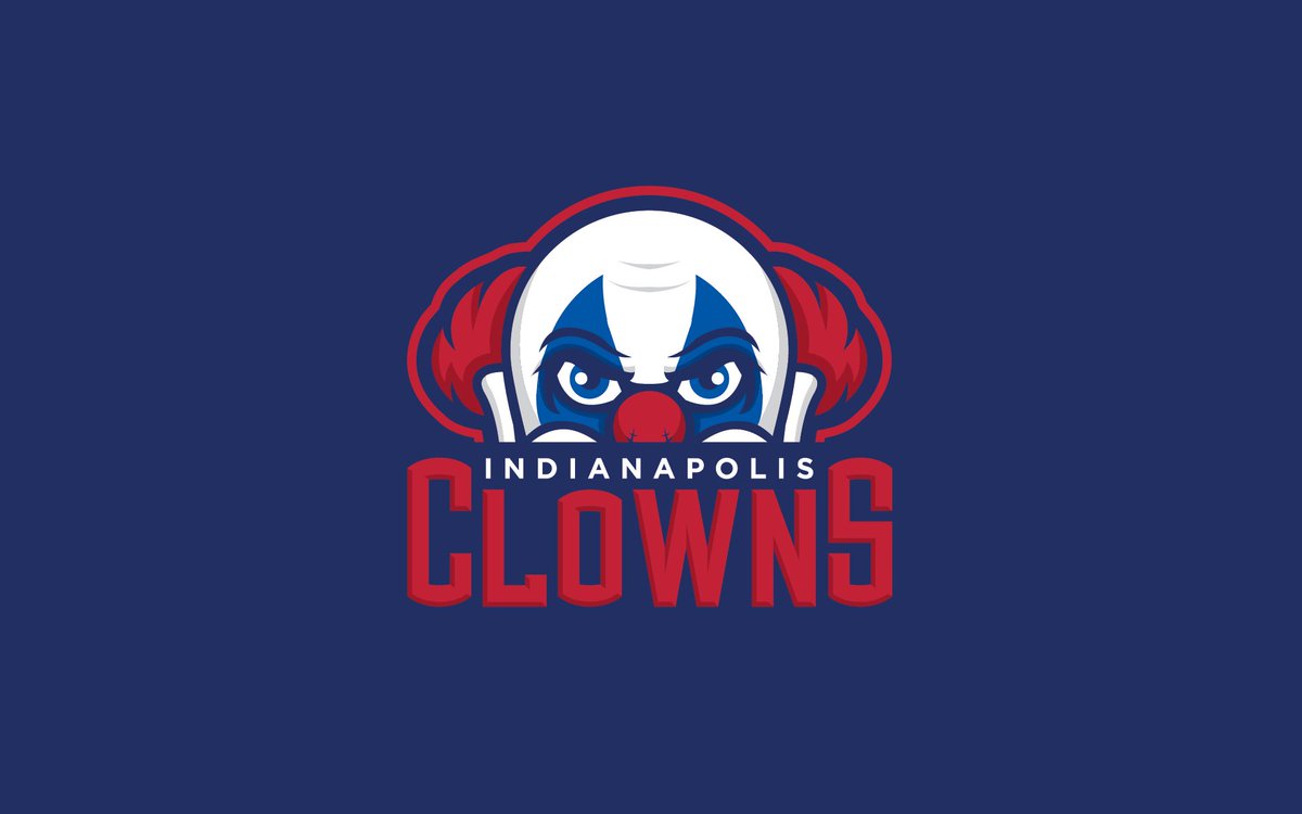 Samrbehrmann's tweet photo. Just in case the Indianapolis Indians have to change their name ... concept for a return to the Indianapolis Clowns https://t.co/DmCHRtodMn