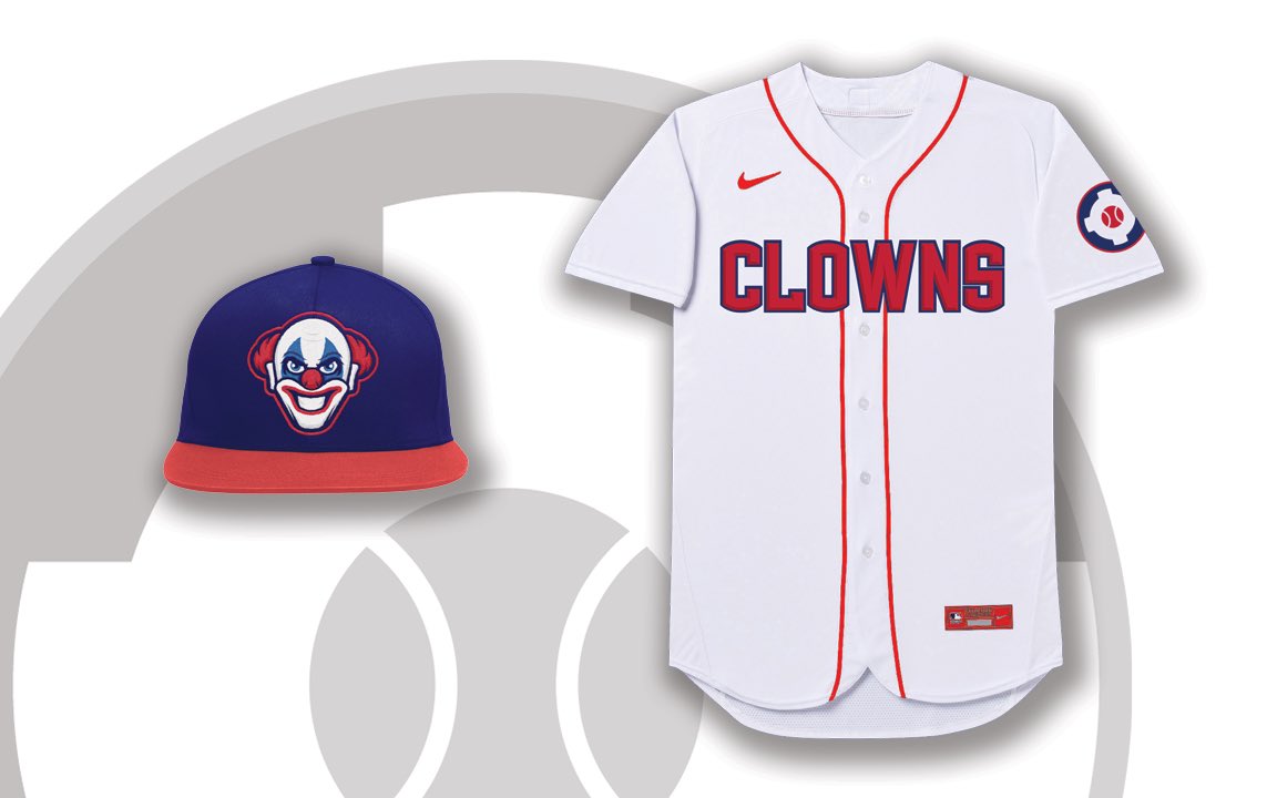 Samrbehrmann's tweet photo. Just in case the Indianapolis Indians have to change their name ... concept for a return to the Indianapolis Clowns https://t.co/DmCHRtodMn