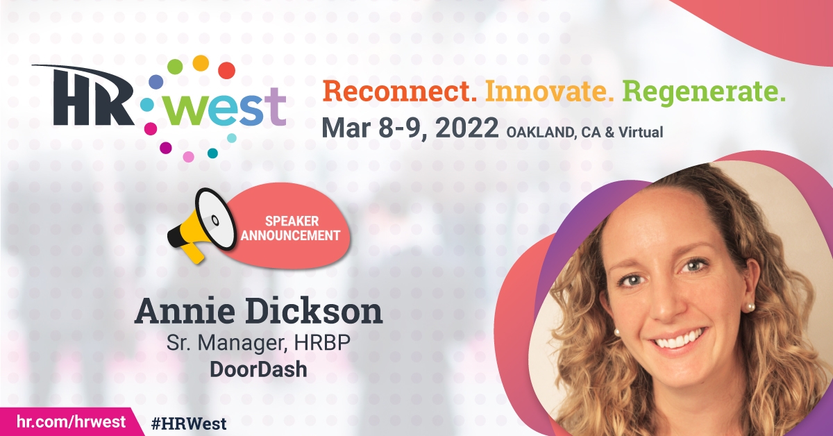 Welcome <a href="/Anniedickson/">Annabelle</a> as a #Speaker for #HRWest 2022!

Annie is a Senior Manager at DoorDash and is passionate about #DEI, corporate culture, and org/talent development. Join us virtually or in person in March 2022. hrmfv.co/3egt