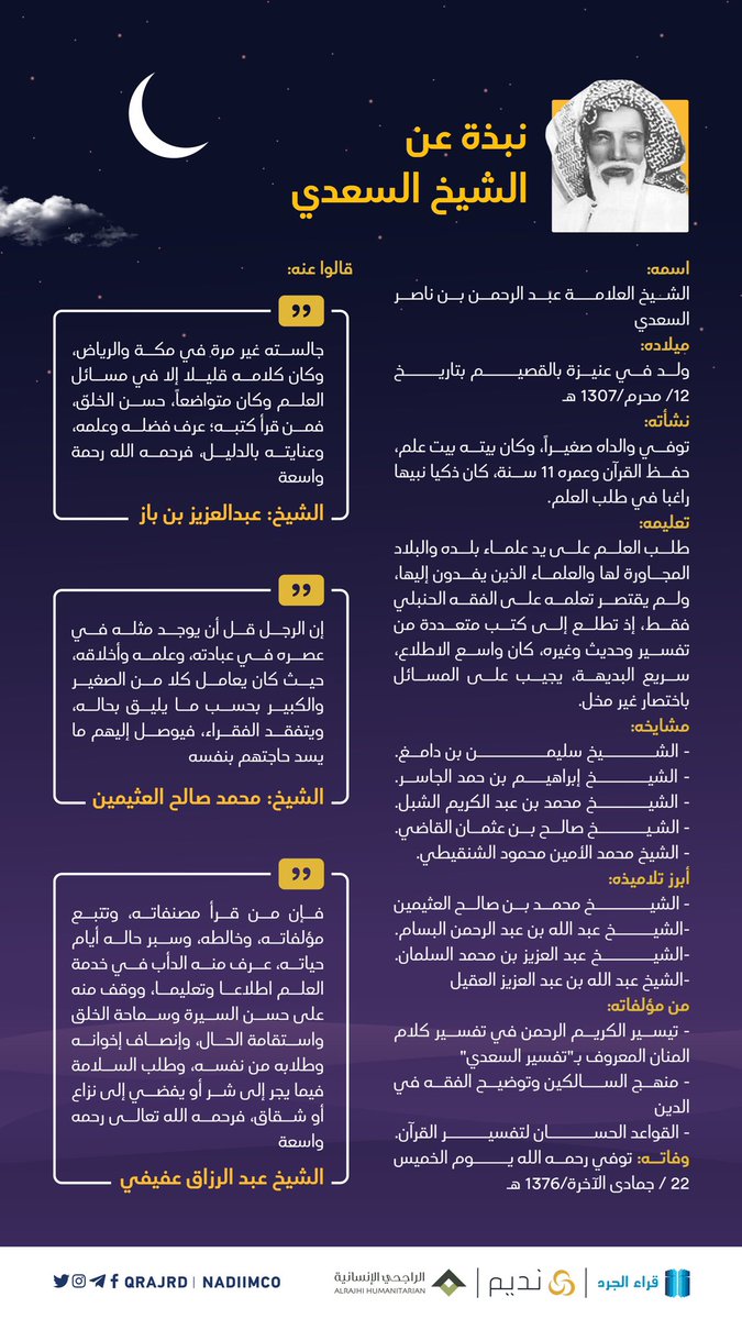 Fayez_alsuraih's tweet photo. ⬇️ الشيخ عبدالرحمن السعدي سيرة ومسيرة

#تفسير_السعدي https://t.co/kEeFuX9FFK