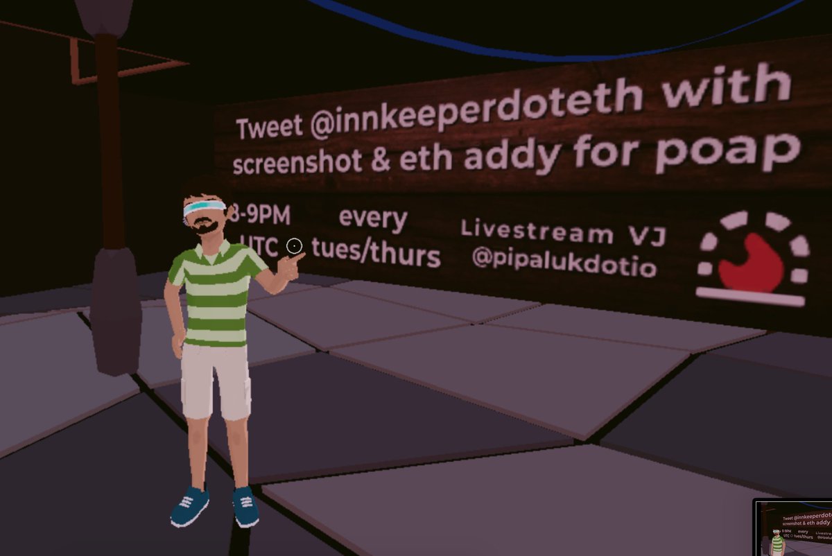 SammyBernoussi's tweet photo. i visit @innkeeperdoteth im saza340 in DCL : 
0x4e85C9a317c7EF37B5A007593d47Af364fEB8CE0
I love @poapxyz 
#decentraland #poap https://t.co/liqDTTXnvq
