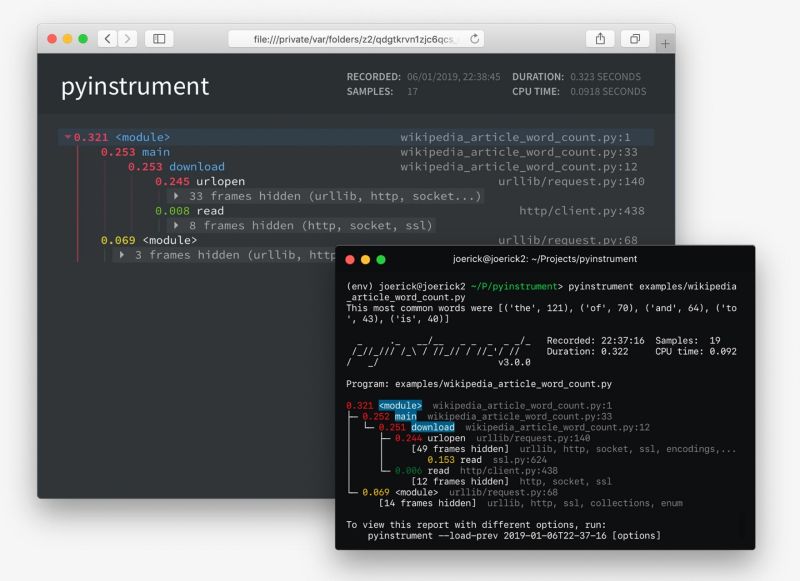 Pyinstrument a Python profiler whichs help you optimize your code - make it faster. To get the biggest speed increase you should focus on the slowest part of your program. Pyinstrument helps you find it!

$ pip install pyinstrument

github.com/joerick/pyinst…