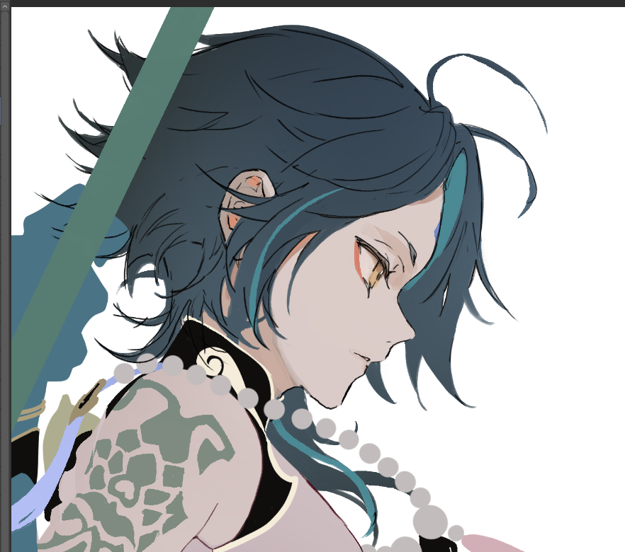 KuroshiroX's tweet photo. Xiao wip https://t.co/EyxexHkp4V
