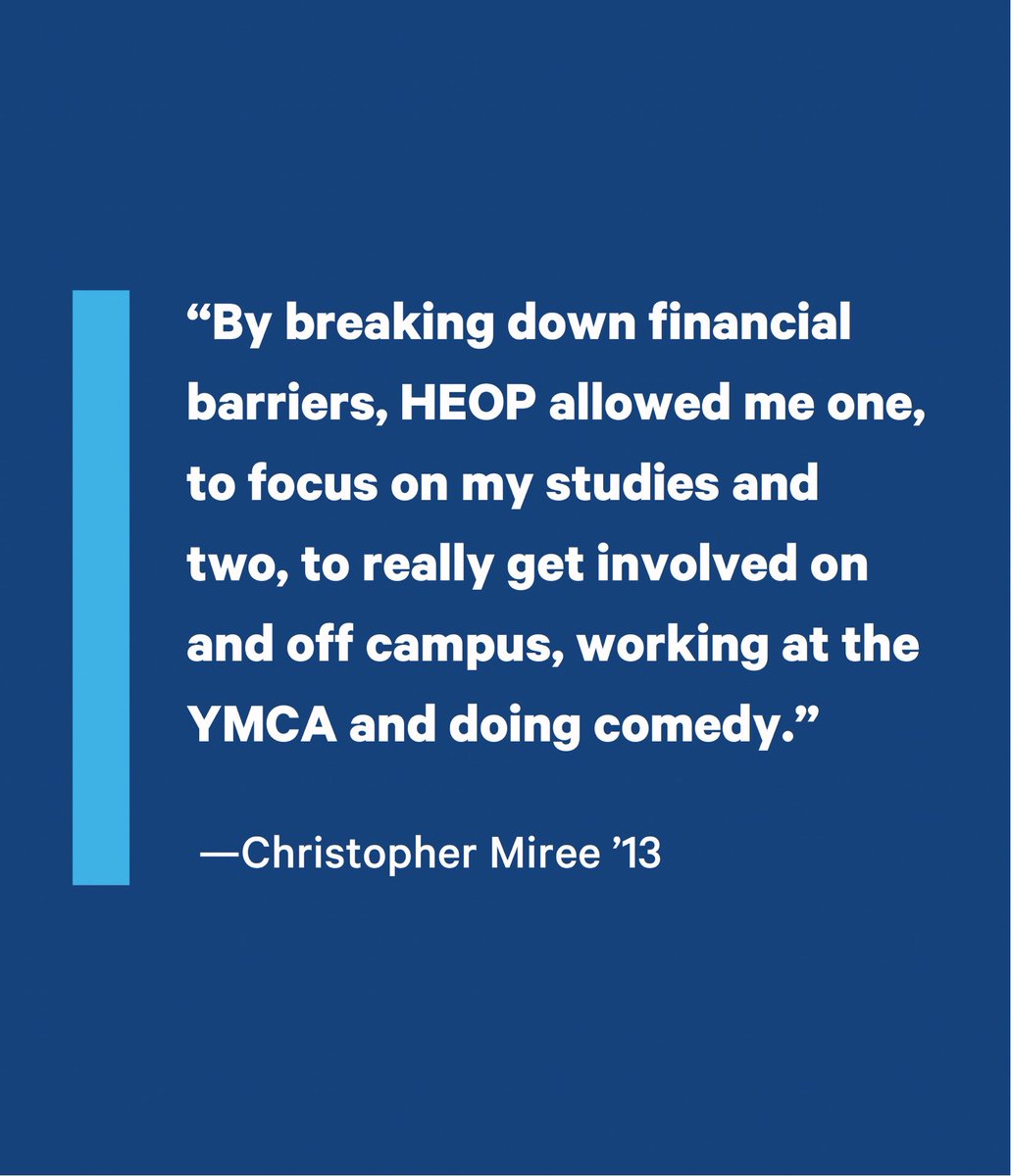 Read about the HEOP alumni who brought their talents and diverse viewpoints to IC—and the support systems that continue to make the program successful—in the most recent issue of ICView: ithaca.edu/icview-magazin…

(2/2)