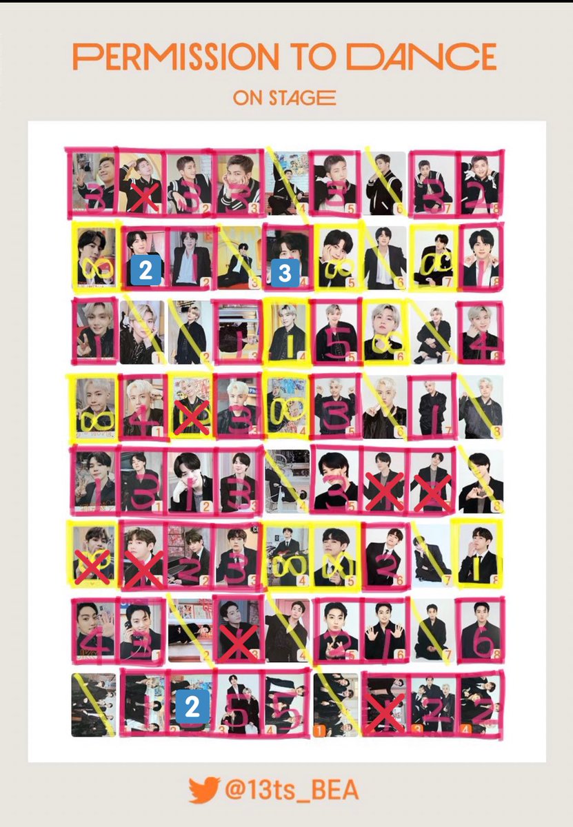 99mcv1ERrip6zmI's tweet photo. ♡BTS PMTD&ダルマミニフォト交換♡
譲♡1.2枚目のピンク枠(数字は枚数)
求♡1.2枚目の黄色枠∞.数字分探してます。
ヒョン、マンネライン同士優先、複数纏めて優先ですが検討させて頂きます。
郵送、同日発送可能な方。(固ツイ参照)
#BTS交換 #ダルマジュン #BTSミニフォト交換 #PMTD https://t.co/04Z3oJF08U