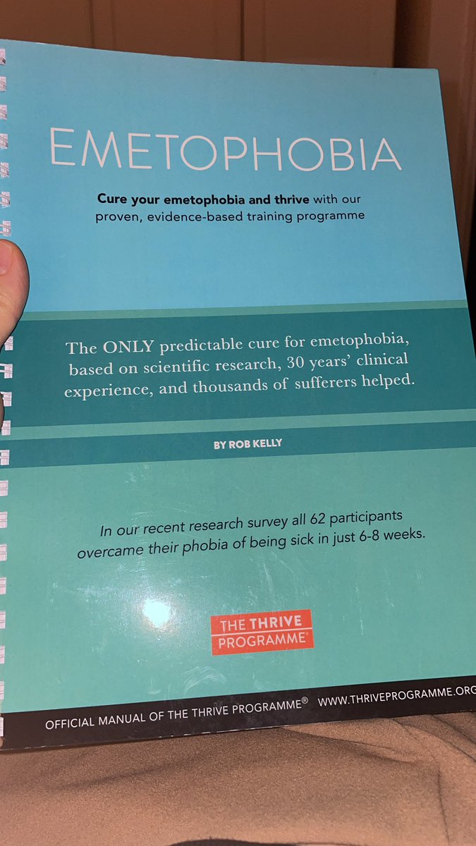 Elrob100's tweet photo. Excited to start this. Determined to make 2022 the year I beat this! @emetophobiacure @thriveprogramme https://t.co/VxQnGk8Lmx