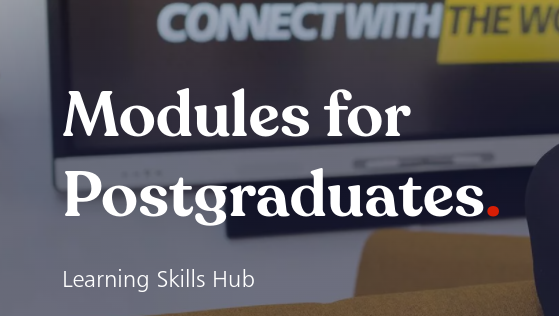 Also new! Modules for Postgraduates on the Learning Skills Hub: canterbury.ac.uk/learning-skill…
If you're a postgrad student and/or a researcher we have some modules for you!