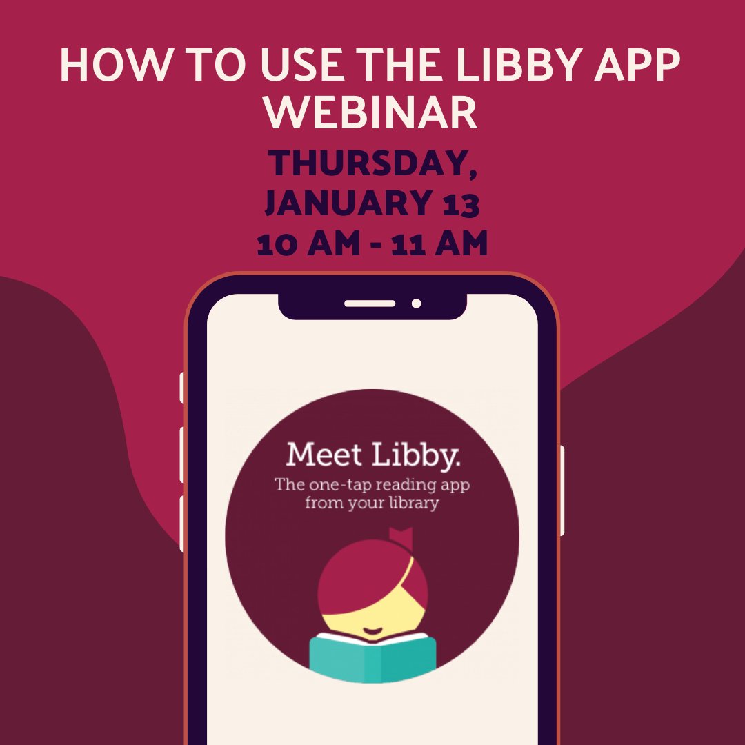 MamakatingLibr's tweet photo. Join the Libby Experts for this webinar presented by OverDrive, and learn how to borrow e-books, audiobooks, and more on your tablet or phone for free!

Register on our website or call us at (845) 888-8004. https://t.co/QaDYjmyYHX