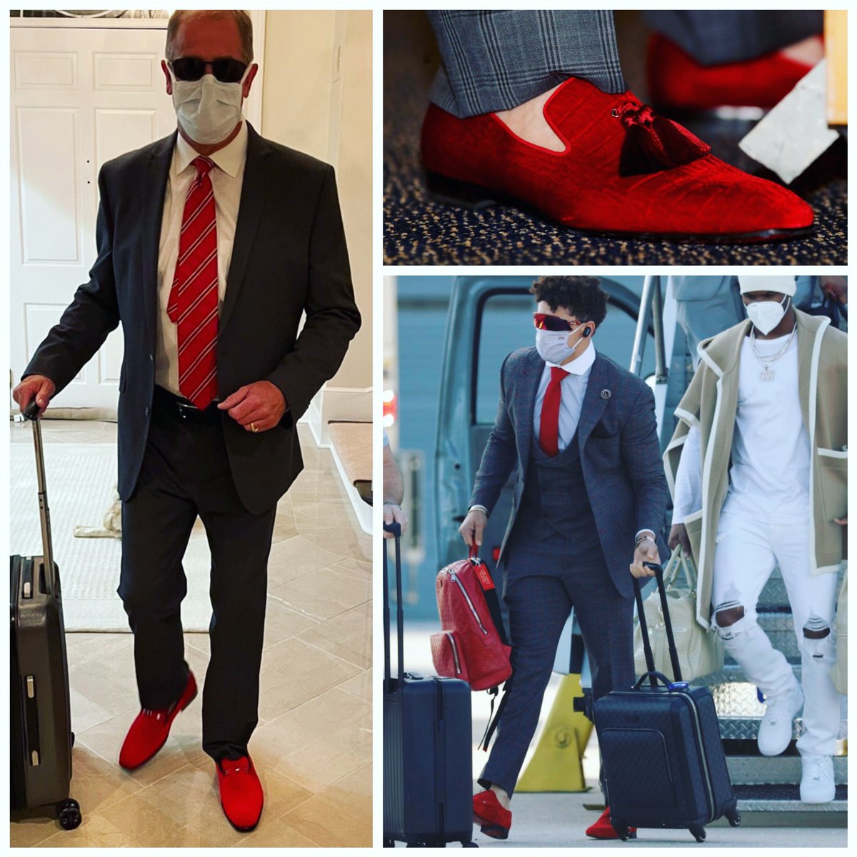 MarkMcClungMD's tweet photo. Hey, hey—@patrickmahomes isn't the only one who can rock red shoes on travel days, you know. Clearly, we're both fashionistas.
.
.
#plasticsurgery #plasticsurgeon #mommymakeover #apskc #cosmeticsurgery #tummytuck #breastlift #eyelidlift #bodycontouring #liposuction https://t.co/FhYGD3znMg