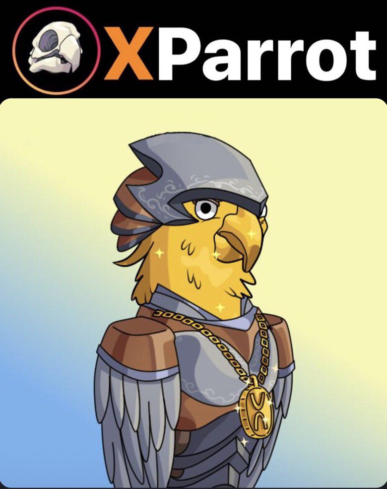 XBOTCLUB's tweet photo. 👑 #XParrot  #NFTGiveway 👑

Chance to win .10  $XParrot NFT tokens to 10 winners! 🦜🦜

To enter    
🦜 Follow @XParrotsNFT
🦜 Retweet &amp; like 
🦜 Tag 3 Friends
🦜 Include fun Parrot meme 

⏰48Hrs 
#NFT #NFTCommunity #NFTs #nftcollectors #Giveaway
#NFTartist #XRPL https://t.co/g741CtQxCg