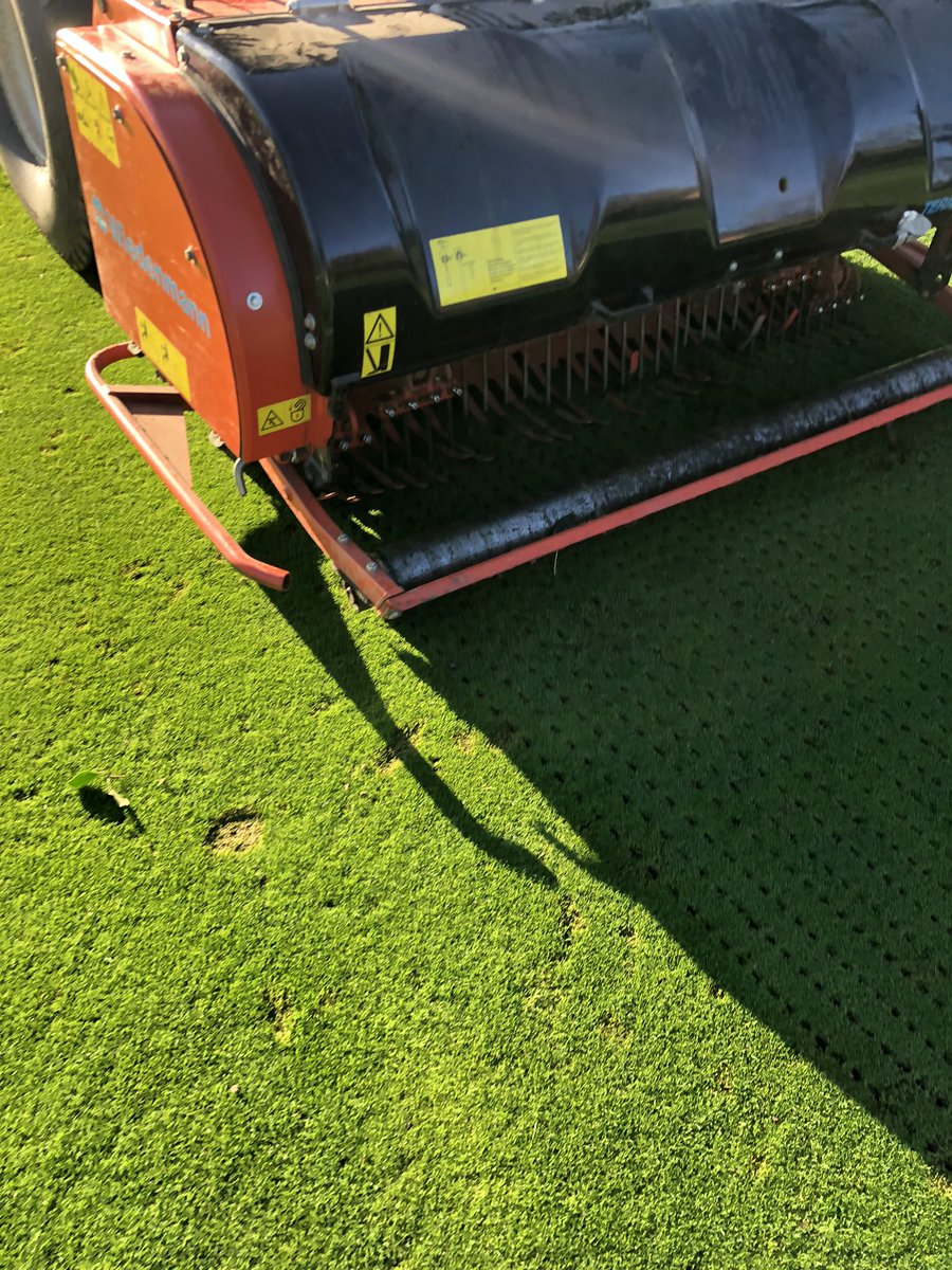 steve80db's tweet photo. Today we have started solid tinning the greens followed by hand mowing this is a cultural practice to help against disease. @BeestonFields1 @JulianNiblett https://t.co/sjNJrZ3O9m